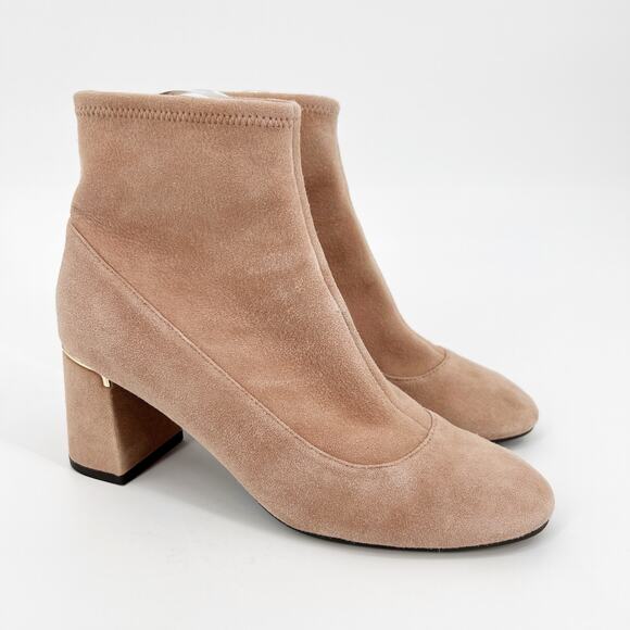 Cole Haan Laree Stretch Bootie Womens 7B Mocha Mousse Suede Leather Sock Boot - Picture 1 of 12